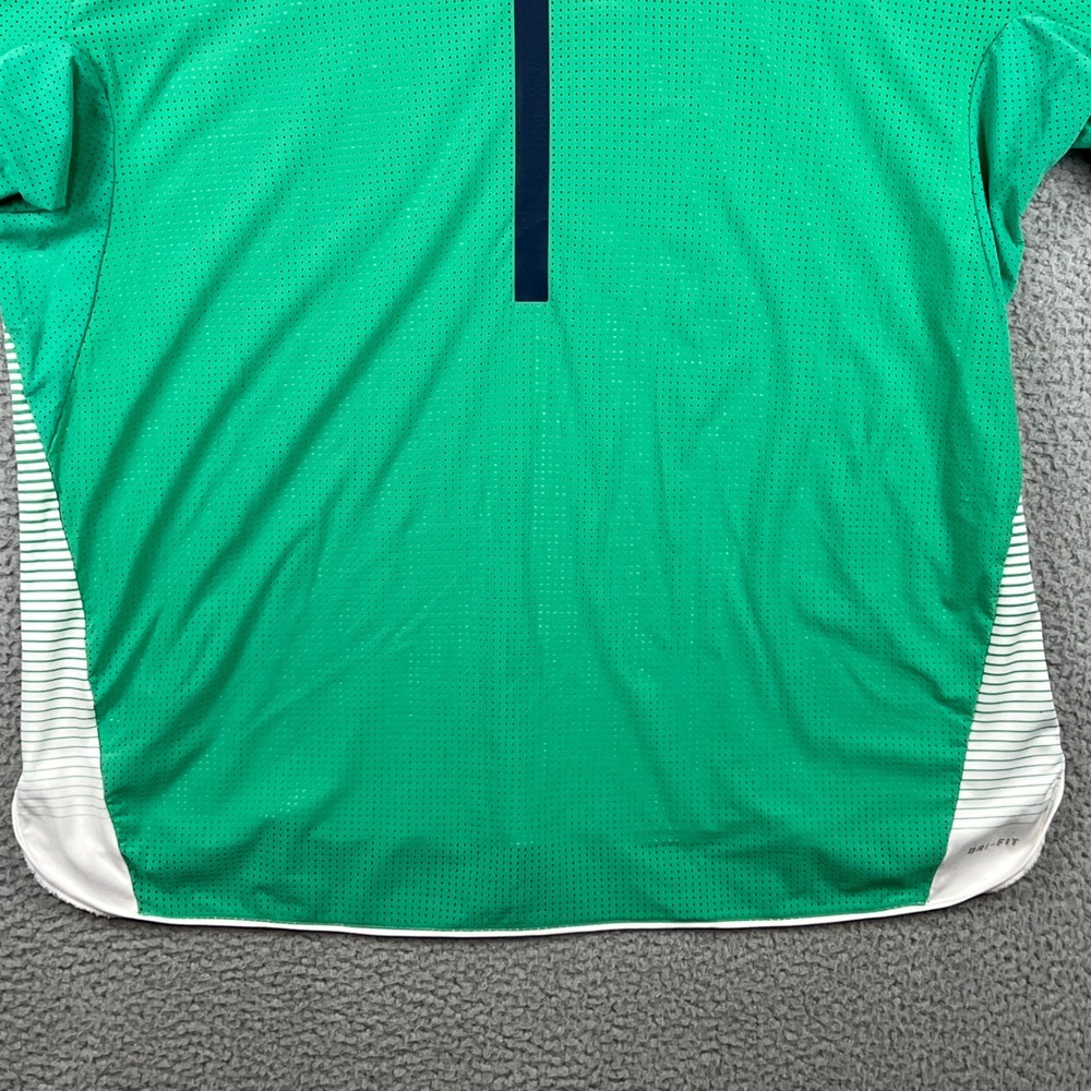 Nike Court Mens Green Striped Mesh Back Challenger Tennis T-Shirt XXL 728953-319 - Picture 13 of 16